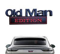 Emblem 'Car - Elegant Old Man Edition 3D Emblem | Metal Emblems Decal Name Dimple Sticker | Truck Emblems Metal BADGE Suitable For Outdoor Decoration'