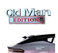 Emblem 'Car - Elegant Old Man Edition 3D Emblem | Metal Emblems Decal Name Dimple Sticker | Truck Emblems Metal BADGE Suitable For Outdoor Decoration'