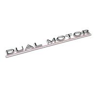 Emblem for Tesla Model Y Juniper 2025 Accessories 2024-2021 and Model 3 Metal Black Badge 2017-2023 Silver Dual Motor Replacement