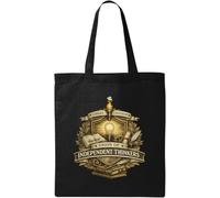 Emblem for Thought and Knowledge Natural Cotton Tote Bag Black