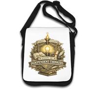 Emblem for Thought and Knowledge Shoulder Bag White