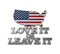 Emblem for Vehicles Self-Adhesive Love It or Leave It Bumper Decor