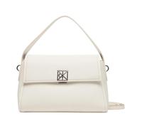 Emblem Logo Hardware Pebble Shoulder Bag - female - Calvin Klein - Handbags - White - ONE SIZE - Bags ONE SIZE