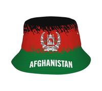Emblem of Afghanistan Bucket Hat Fisherman Travel Outdoor for Summer Beach Caps Black