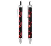 Emblem of Brunei Cute Retractable Ballpoint Pen 0.5 Mm Fine Smooth Writing for Home Office Black 2 PCS AS PIC 1