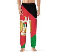 Emblem of Palestine Palestinian Flag Men's Pajama Pant Casual Lounge Pants Lightweight Pjs Sleepwear