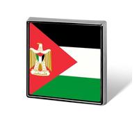 Emblem of Palestine Palestinian Flag Square Enamel Brooch Pin Button Badges Decoration Hat Clothing Bag Accessories Gift Crafts