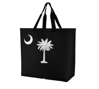 Emblem of South Carolina Large Tote Bag Reusable for Shopping