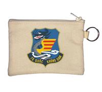 Emblem of South Vietnam Air Force Key Chain Coin Purse Beige