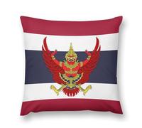 Emblem of Thailand Thai Flag Throw Pillow Cases 1 Pack Short Plush Pillowcases Cover for Cushion Sofa