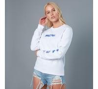 Emblem Sleeve Unisex Birds of Prey Sweatshirt - White - M
