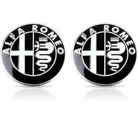 Emblems for Alfa Romeo Giulia,Grill/Front/Rear Trunk Logo 3D ABS Signs Badge Decal Car Letters Decal Replacement Car Styling Accessories Auto Accessories,Black