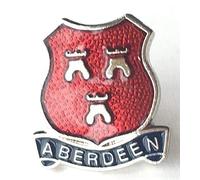 Emblems-Gifts Aberdeen City Crest Scotland Small Quality enamel lapel pin badge T003