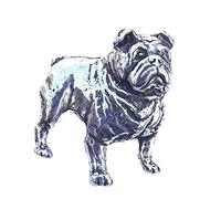 Emblems-Gifts Bulldog Pewter Lapel Pin Badge, Birds Animals Nature, Hand Made in The UK With Gift Bag And Button Badge