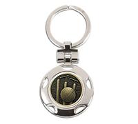 Emblems-Gifts Cricket Strike Award Round Keyring in gift box (D)