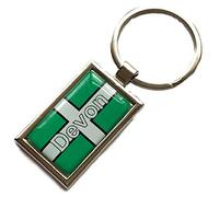 emblems gifts Devon Flag on Oblong Keyring