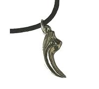 Emblems-Gifts Dinosaur Claw Pendant With Black Cord Handcrafted in Solid Pewter In The UK(WA)+ 59mm Button Badge