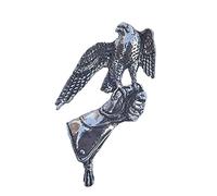 emblems gifts Falcon ON The Glove Bird Hand Made in UK Pewter Lapel Pin Badge