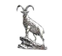 Emblems-Gifts Ibex On Rocks Pewter Lapel Pin Badge, Birds Animals Nature, Hand Made in The UK With Gift Bag And Button Badge
