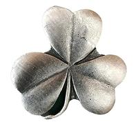 Emblems-Gifts Irish Shamrock Brooch Handcrafted From English Pewter (BR1510)+ 59mm Button Badge