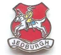 Emblems-Gifts Jedburgh Scotland Small Enamel Lapel Pin Badge (T048)