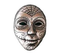 Emblems-Gifts La Calavera Catrina Mask Brooch Handcrafted From English Pewter (BR1528)+ 59mm Button Badge