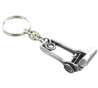 Emblems-gifts Lawnmower Handcrafted In Solid English Pewter Key ring + 59mm Button Badge + Gift Bag