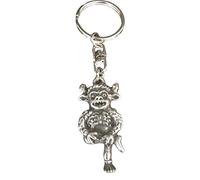 Emblems-Gifts Lincoln Imp Key Ring Hand Crafted from Lead Free Pewter in the UK (KR1651) + 59mm Button Badge