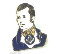 emblems gifts MASONIC ROBERT BURNS (RABBIE) ENAMEL LAPEL PIN BADGE