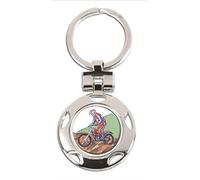 emblems gifts Motorbike Trials Award Round Keyring in gift box (D)