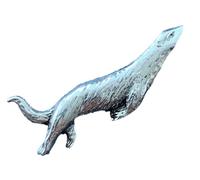 Emblems-Gifts Otter Finely Handcrafted in Solid Pewter In UK Lapel Pin Badge + Gift Bag