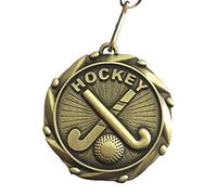 Emblems-Gifts Personalized Field Hockey Award Medal complete with ribbon