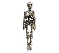 Emblems-Gifts Pirate Skeleton Bones Hand Made Pewter Lapel Pin Badge + 59mm Button Badge