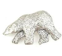 Emblems-Gifts Polar Bear Finely Handcrafted in Solid Pewter In UK Lapel Pin Badge A08 + Gift Bag