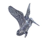 Emblems-Gifts Rising Woodcock Bird Pewter Lapel Pin Badge, Birds Animals Nature, Hand Made in The UK With Gift Bag And Button Badge