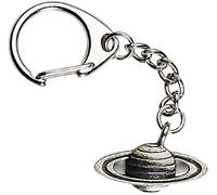 Emblems-gifts Saturn Handcrafted from Solid Pewter In the UK Key Ring (WA) + 59mm Button Badge