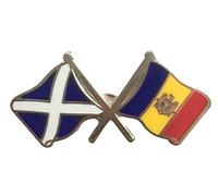 emblems gifts Scotland & Moldova Flags Friendship Courtesy Enamel Lapel Pin Badge T996