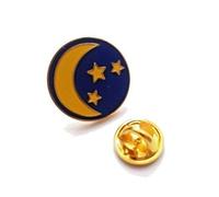 emblems gifts Stars And Moon Enamel Lapel Pin Badge