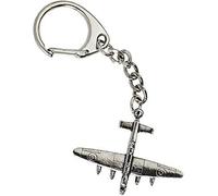 Emblems-gifts World War 2 Lancaster Bomber Aircraft Crafted from UK Pewter Key Ring (WA) + 59mm Button Badge