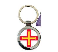 Emblems Guernsey Flag Personalised Beta Keyring in Gift Bag