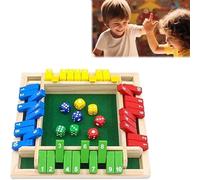 Emboadlie Game, Funny Family Games-Shut The Box Board Game,Shut The Box Dice Game,Wooden Dice Board Game,Classics Tabletop Version Games for Classroom,Home,Party or Pub (Color)