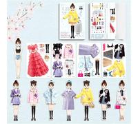 Emboadlie Magnetic Dress up Baby,Cute Collection of Authentic and Stylish Magnetic Dress-Up Stickers for Baby Clothes,M-agnetic Princess DressUp Paper Dolls,Learning Created Imagine Set for Girls (C)