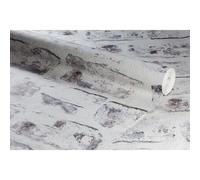 Embossed 3D Brick Effect White Washed Wallpaper Vintage White Red Grey (RED/White)