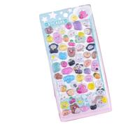 Embossed Animal Sticker Adhesive ABS Sticker for Kids Art Craft Notebook Journal Phone Case Laptop Scrapbooking Relief Crystal Sticker Safe Decoration Sticker