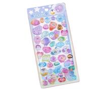 Embossed Animal Sticker Adhesive ABS Sticker for Kids Art Craft Notebook Journal Phone Case Laptop Scrapbooking Relief Crystal Sticker Safe Decoration Sticker