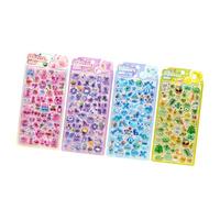 Embossed Animal Sticker PVC Resin for Craft Notebook Phone Case Cartoon Embossed