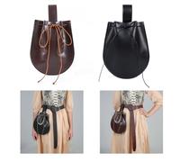 Embossed Belt Bag Medieval PU Leather Side Pack Vintage Belt Pouches Hip Bag Portable Belt Pouches Waist Pack