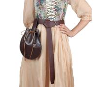 Embossed Belt Bag Medieval PU Leather Side Pack Vintage Pouches Hip Bag Portable Waist Pack Leather Belt