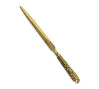 Embossed Brass Paper Knife | Letter Opener | Desk Accessory | Letter Knife | Paper Knife Letter Opener | Envelope Opener | Paper Cutting Knife | Sturdy and Durable | Suitable for Office or Home use