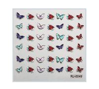 Embossed Cartoon Art Stickers Decals Self-Adhesive Floral Supplies Art Decoration Accessories